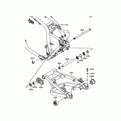 Схема вузла: Задній маятник Kawasaki ZR1200 ZRX1200 DAEG