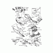 Схема вузла: Side Covers/Chain Cover для Kawasaki BR250 Z250SL