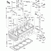 Схема вузла: Головка циліндра для Kawasaki ZR1200 ZRX1200