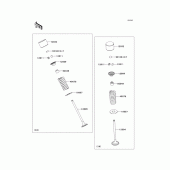 Схема вузла: Клапан(и) для Kawasaki EX250 Ninja 250R