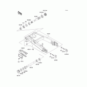 Схема узла: Задний рычаг (Маятник) для Kawasaki ZX1200 Ninja ZX-12R