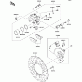 Схема узла: Задний тормоз для Kawasaki ZR800 Z800