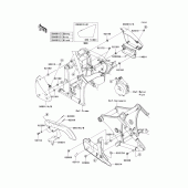 Схема узла: Задние боковые обтекатели & Защита цепи для Kawasaki VN900 VN900 Classic