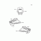 Схема вузла: Наклейки ( Green; KLX250-H5) для Kawasaki KLX250 KLX250