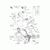 Схема вузла: Паливний бак(1/2) для Kawasaki ZX1000 Z1000SX
