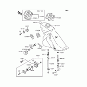 Схема узла: Топливный бак для Kawasaki KLX250 KLX250SR
