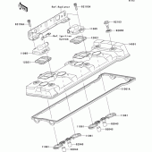 Схема узла: Клапанная крышка для Kawasaki ZX1400 ZZR1400 ABS