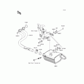 Схема вузла: Вихлопна система для Kawasaki EX650 Ninja 650