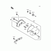 Схема вузла: Задній ліхтар (Стоп-сигнал) для Kawasaki ZR750 Zephyr