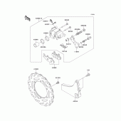 Схема узла: Задний тормоз для Kawasaki KL650 KLR650