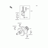 Схема узла: Коленчатый вал для Kawasaki VN250 Eliminator 250V