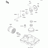 Схема узла: Масляный насос для Kawasaki ZX400 ZXR400