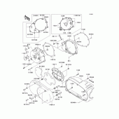 Схема вузла: Left engine cover(s) для Kawasaki VN1500 Vulcan 1500 Classic FI