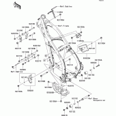 Схема вузла: Кріплення двигуна для Kawasaki KX250/KX252 KX250F