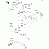 Схема вузла: Перемикач передач для Kawasaki ZR1100 Zephyr 1100RS