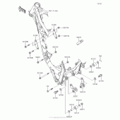 Схема узла: Крепление двигателя для Kawasaki KX100