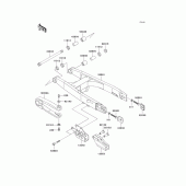 Схема узла: Задний рычаг (Маятник) для Kawasaki KX65
