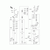 Схема вузла: Вилка передньої осі для Kawasaki EX250 ZZR250