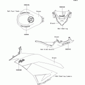 Схема вузла: Decals(green)(r9f) для Kawasaki ZX600 Ninja ZX-6R