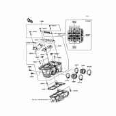 Схема узла: Головка цилиндра для Kawasaki KLE300 Versys-X 300 ABS