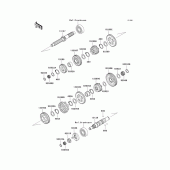 Схема вузла: Transmission(vn1500-n1/n2) для Kawasaki VN1500 Vulcan 1500 Classic FI