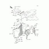 Схема узла: Радиатор для Kawasaki ZG1400 Concours 14 ABS