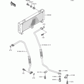 Схема вузла: Олійний охолоджувач для Kawasaki ZR1100 Zephyr 1100
