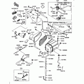 Схема вузла: Повітряний фільтр Kawasaki ZX1100 Ninja ZX-11