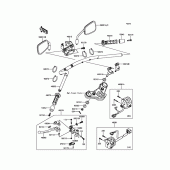 Схема вузла: Кермо & Пульт управління рульової для Kawasaki EN650 Vulcan S