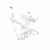 Схема узла: Сиденье для Kawasaki BJ250 250TR