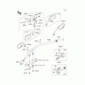 Схема вузла: Кермо & Пульт управління рульової для Kawasaki VN900 Vulcan 900 Custom