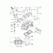 Схема вузла: Головка циліндра для Kawasaki EJ650 W650
