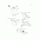 Схема вузла: Інформаційні наклейки для Kawasaki KMX125