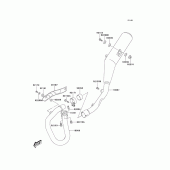 Схема узла: Выхлопная система для Kawasaki KLX400 KLX400R