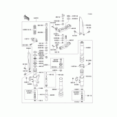 Схема узла: Передняя вилка(1/2)(kx500-e6/e7) для Kawasaki KX500