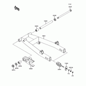 Схема вузла: Задній маятник для Kawasaki BJ250