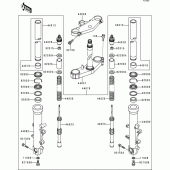 Схема вузла: Вилка передньої осі для Kawasaki ZX600 Ninja ZX-6R