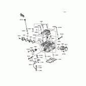 Схема вузла: Головка циліндра для Kawasaki BX250 NINJA 250SL ABS