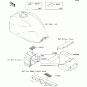 Схема вузла: Інформаційні наклейки для Kawasaki ZR1100 ZRX1100