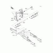 Схема узла: Задний рычаг (Маятник) для Kawasaki ZX1400 ZZR1400 ABS