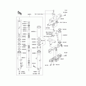Схема вузла: Вилка передньої осі для Kawasaki VN1500 Vulcan 1500 Drifter