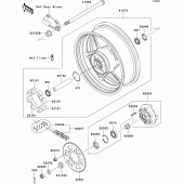 Схема узла: Ступица заднего колеса для Kawasaki ZR750 Z750S