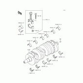 Схема вузла: Колінчастий вал для Kawasaki ZX600 Ninja ZX-6