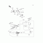 Схема вузла: Вихлопна система для Kawasaki KX450 KX450F