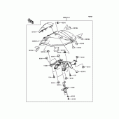 Схема узла: Заглушка сиденья (Опция) для Kawasaki ZR800 Z800