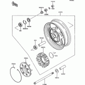 Схема вузла: Rear hub(zg1000-a9) для Kawasaki ZG1000 1000GTR