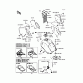 Схема узла: Топливный бак (A7F) для Kawasaki KL110 KSR