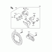 Схема вузла: Заднє гальмо для Kawasaki ZX636 Ninja ZX-6R