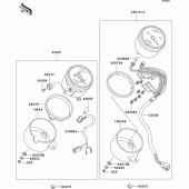 Схема вузла: Meter(s) для Kawasaki EL250 Eliminator 252