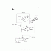 Схема узла: Аксессуары (Tail Grip) для Kawasaki ZX1400 Ninja ZX-14R ABS SE